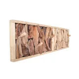 Porte manteau mural en bois flotté, vue 2