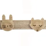 Porte manteau mural en bois forme animaux, vue 2