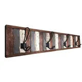 Porte  manteau mural retro en bois, vue 2