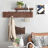 Étagère porte manteau bois, vue 2