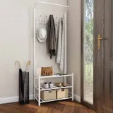Porte manteau vestiaire blanc, vue 2