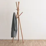Porte manteau sur pied bois naturel, vue 2