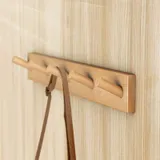 Porte manteau mural bois fait maison, vue 2