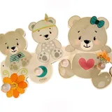 Porte manteau bois enfant ours, vue 2