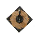 Porte manteau mural vintage en bois, vue 2