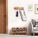 Porte manteau crochet rétractable en bois, vue 2