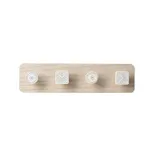 Porte manteau mural design bois, vue 2