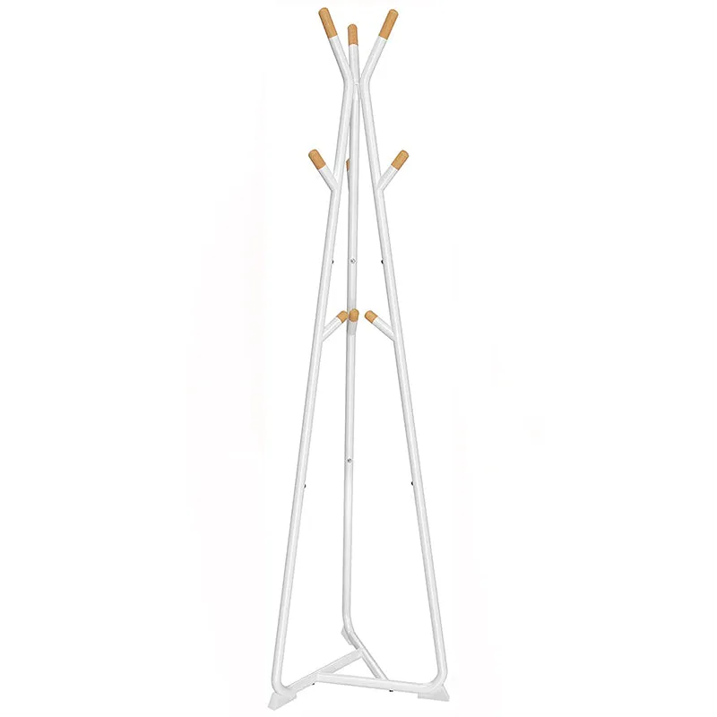Porte manteau bois blanc sur pied