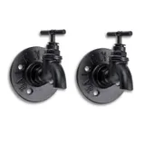 patère noire industrielle robinet (2 Pièces), vue 1