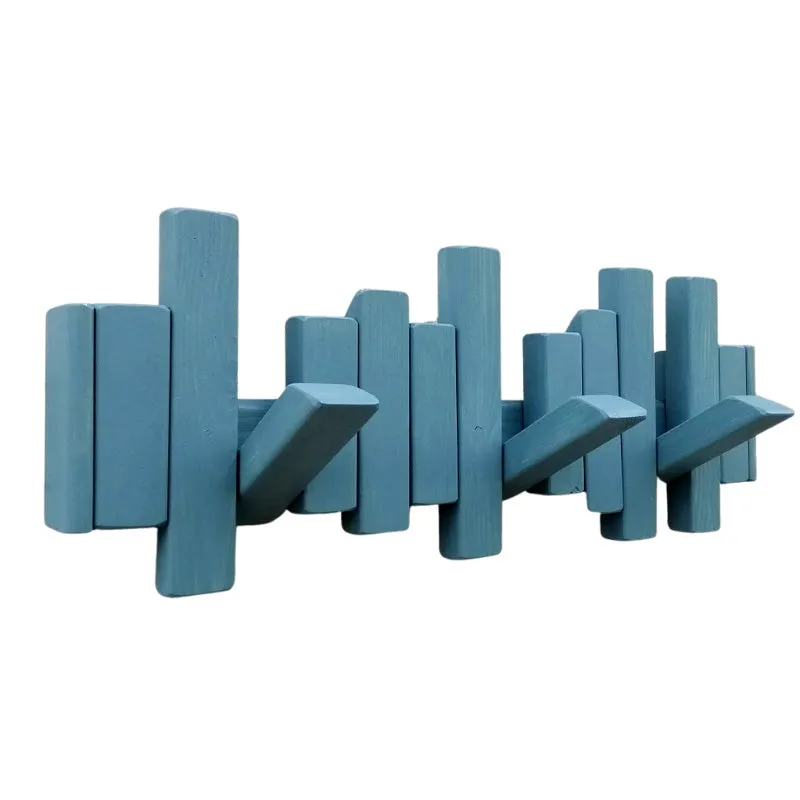 Porte manteau mural bleu (pliable)