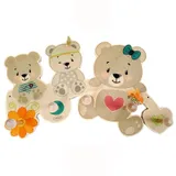 Porte manteau bois enfant ours, vue 1