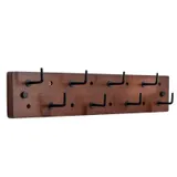 Porte manteau industriel en bois, vue 1