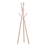 Porte manteau sur pied bois naturel, vue 1