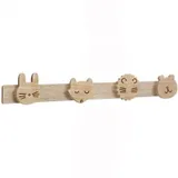 Porte manteau mural en bois forme animaux, vue 1