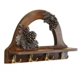 Porte manteau bois ancien, vue 1