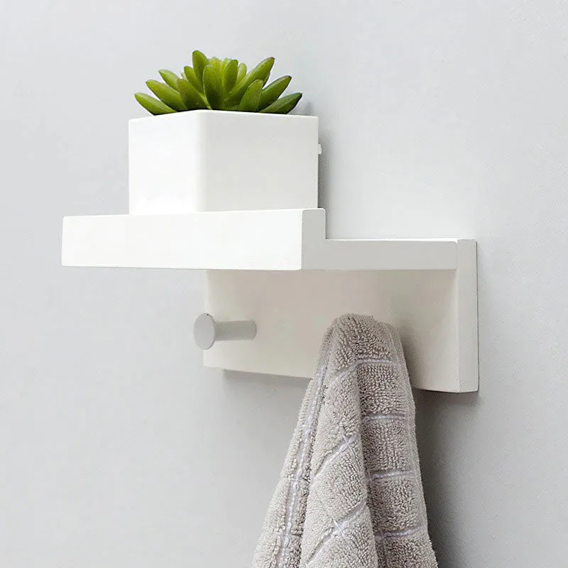 Étagère porte manteau bois blanc