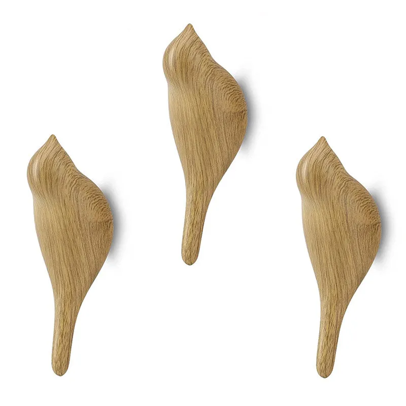patère oiseau bois (2. 4 Ou 6 Pièces)