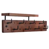 Étagère porte manteau bois, vue 1