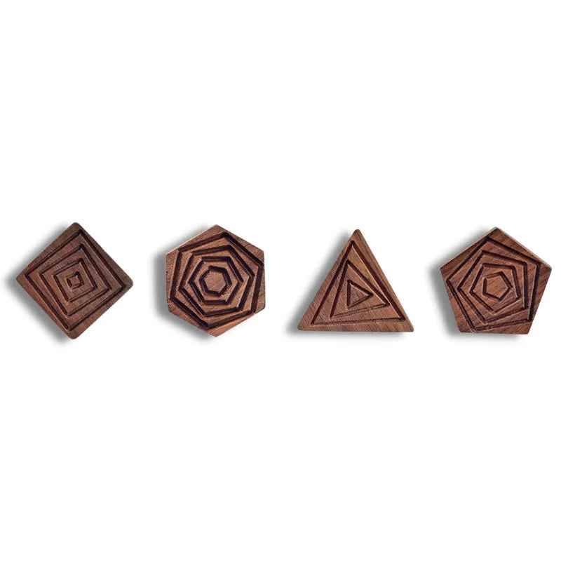 Porte Manteau Patère Bois (4 Pièces)