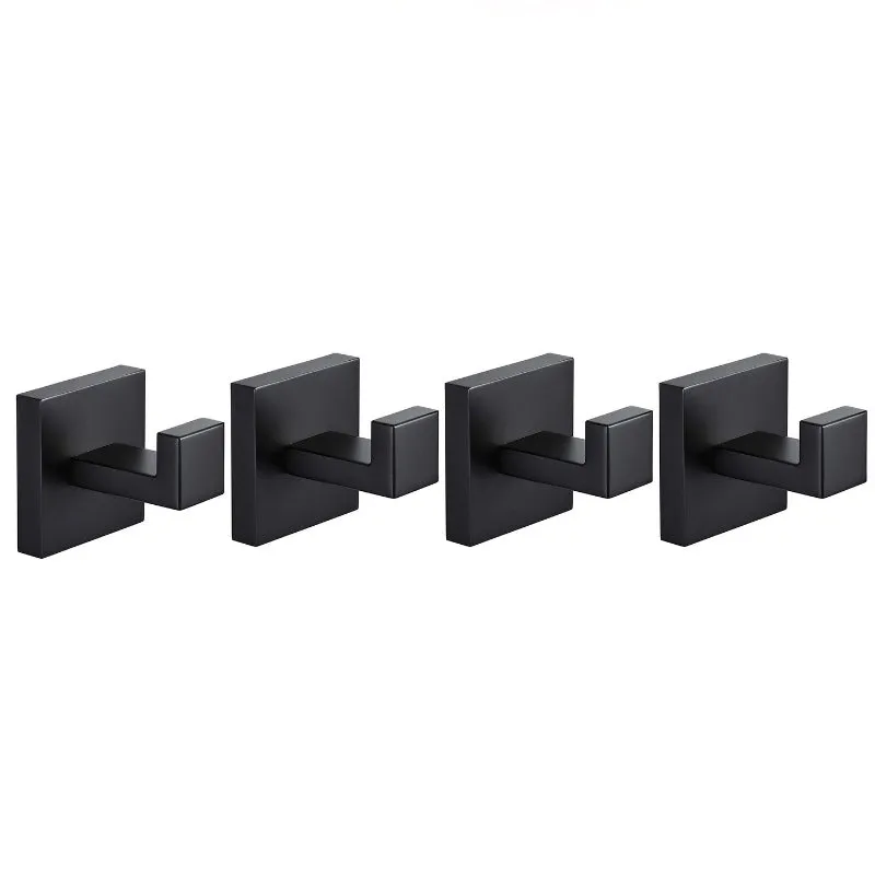 patère noire salle de bain (4 Pièces)
