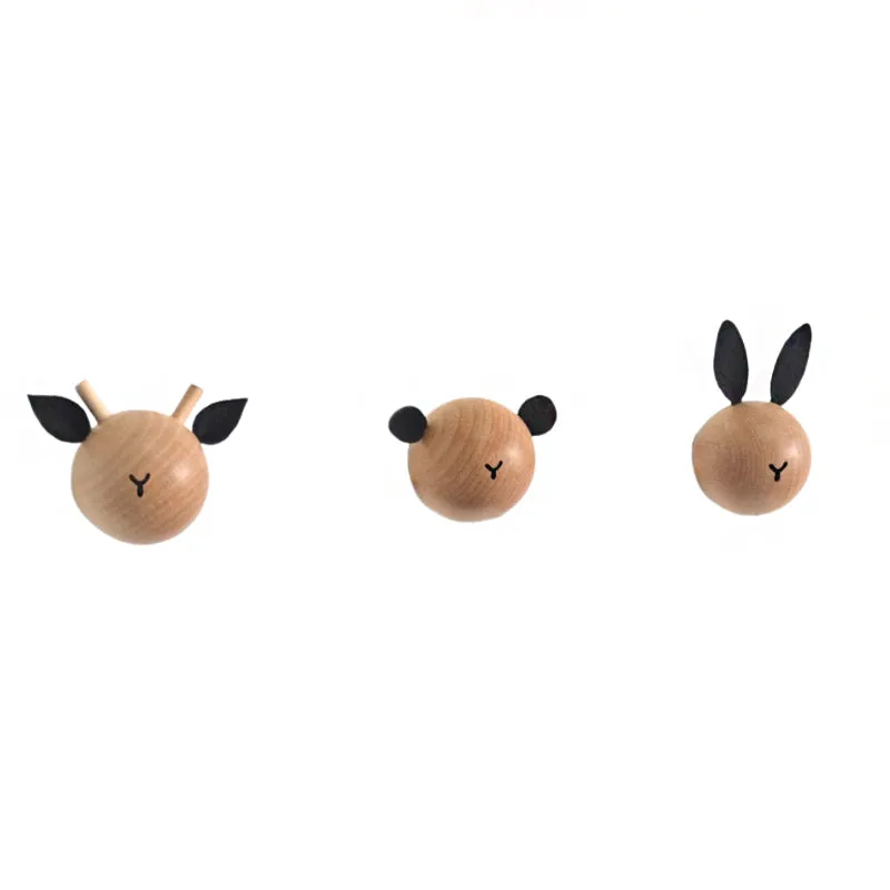Patère Bois Animaux Enfant