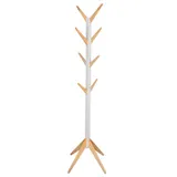 Porte manteau sur pied blanc design, vue 1